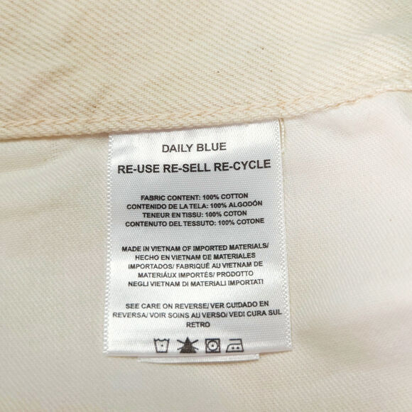 Daily Blue Adriano Goldschmied Hype Button Fly Crop Jeans Bull Denim NWT 28x25 - Picture 10 of 14